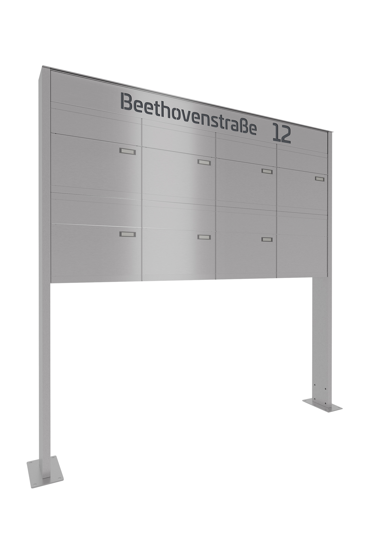 Briefkastenanlage freistehend Edelstahl