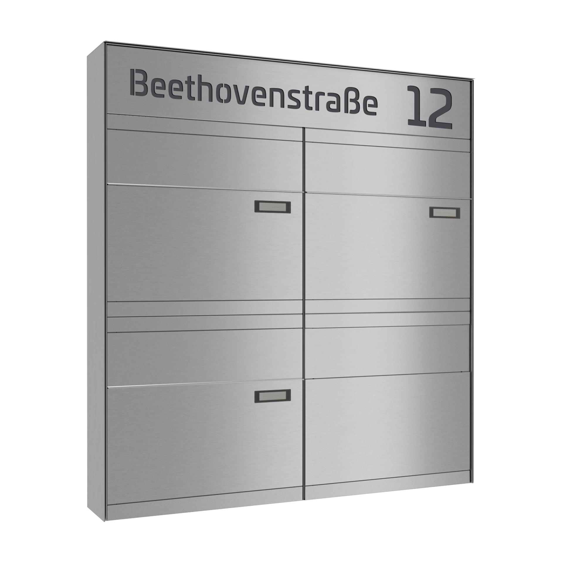 Briefkastenanlage Aufputz Edelstahl