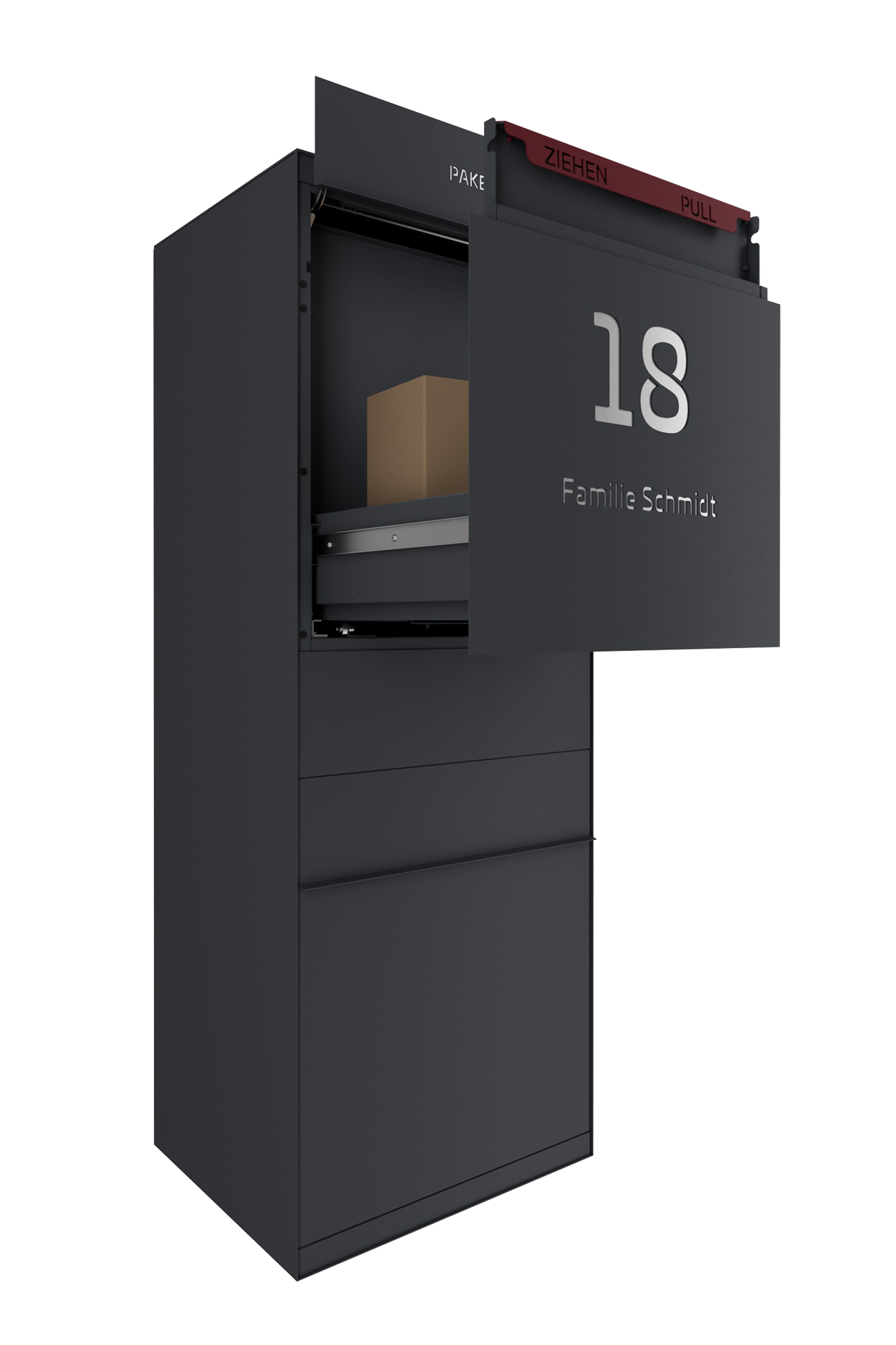 Paketbox ohne Briefkasten Anthrazit
