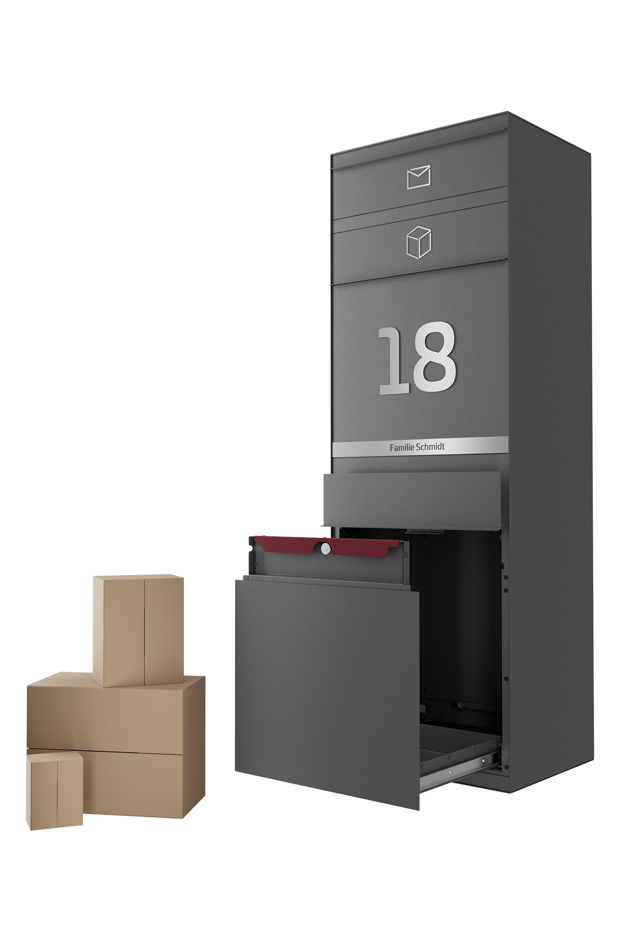 Paketbox mit Briefkasten DB703